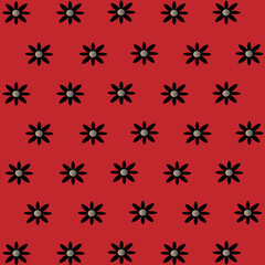 seamless pattern with red and white stars