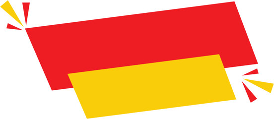 Colorful Abstract Ribbon Banner Vector with Firework Bursts &ndash; Transparent Background for Sale & Promotion Designs