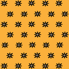 seamless pattern with black and white flowers