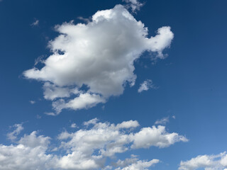 blue sky with white clouds background texture design 