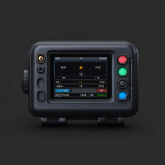 Fototapeta premium Black Camera Viewfinder Display Recording Indicators