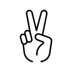 Minimalist Black Peace Sign Vector Icon Set for Positive Design Projects