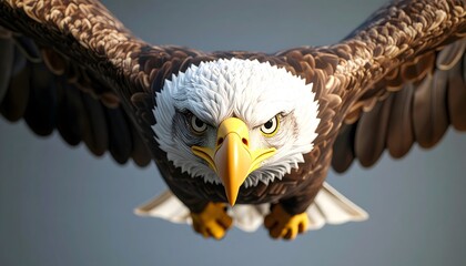 Flying Bald Eagle Head