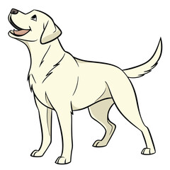 White Labrador Dog - Loyal Pet Illustration