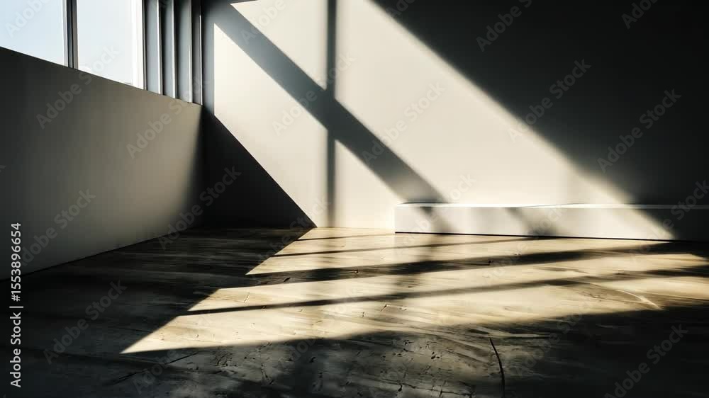 Poster architectural geometry: dramatic interplay of light and shadow casts across a minimalistic architect