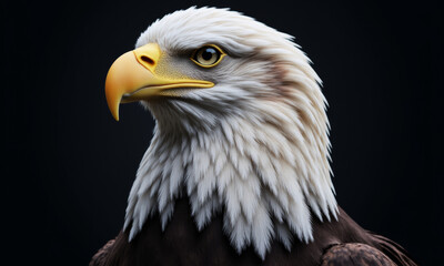 Obraz premium A Low-Poly 3D Render of a Bald Eagle Stylized and Modern