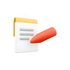 A notepad with a pencil, symbolizing note-taking or writing tasks.