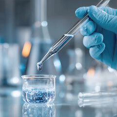 Precision in Progress Scientist's Hand Dispensing Liquid into Vial, Symbolizing Vaccine Development and Pharmaceutical Breakthroughs