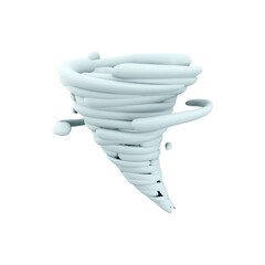 A stylized representation of a tornado, showcasing a swirling, abstract design.