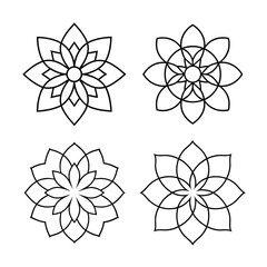 Victorian floral mandala bundle collection