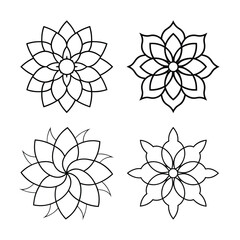 Obraz premium Victorian floral mandala bundle collection