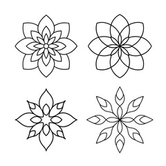 Obraz premium Victorian floral mandala bundle collection