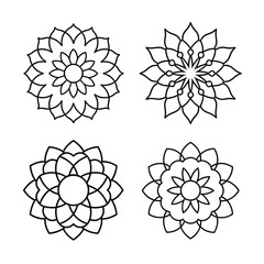 Victorian floral mandala bundle collection