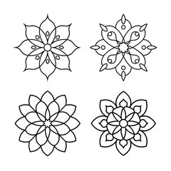 Obraz premium Victorian floral mandala bundle collection