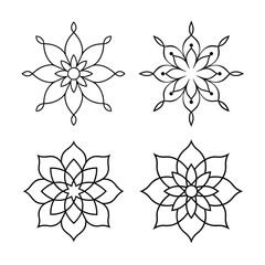 Victorian floral mandala bundle collection