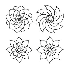 Victorian floral mandala bundle collection