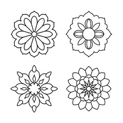 Obraz premium Victorian floral mandala bundle collection