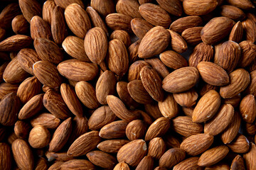 Background Made of Closeup Almonds