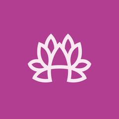 Letter A Lotus Logo 