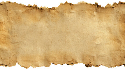 Fototapeta premium Vintage paper texture with torn ripped jagged edges. Antique old parchment background