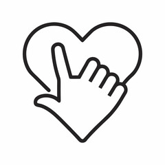 Obraz premium hand with heart symbol