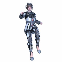サイバーウーマン　3DCGレンダリング