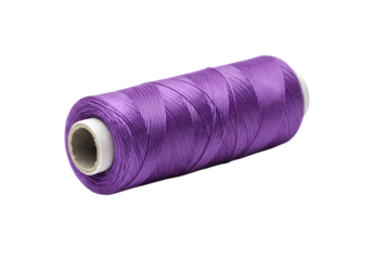 A Spool of Rich Purple Sewing Thread isolated on transparent baackground