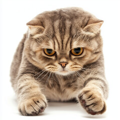 Scottish Fold Cat with Tantrum Face