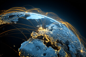 Global network connection: interconnected global business network data