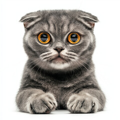 Dramatic scottish Cat Tantrum with Flattened Ears