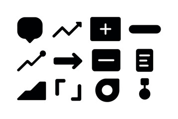 Raffle, ticket silhouette icon set. event, prize, competition, lottery symbols