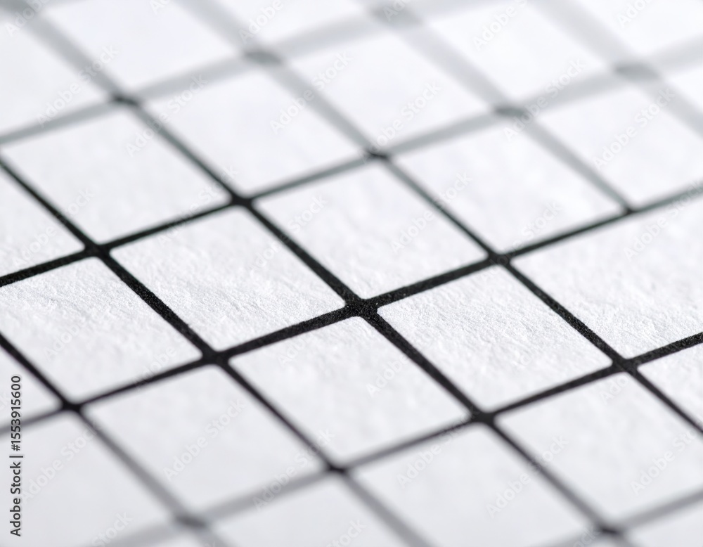 Poster abstract white grid pattern with black lines