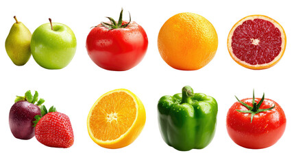 Healthy Harvest: A vibrant assortment of fresh produce and nutritious fruits, meticulously arranged to showcase the bounty of nature and promote healthy eating habits.