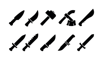 Emergency and survival solid icon set. safety and aid essentials collection
