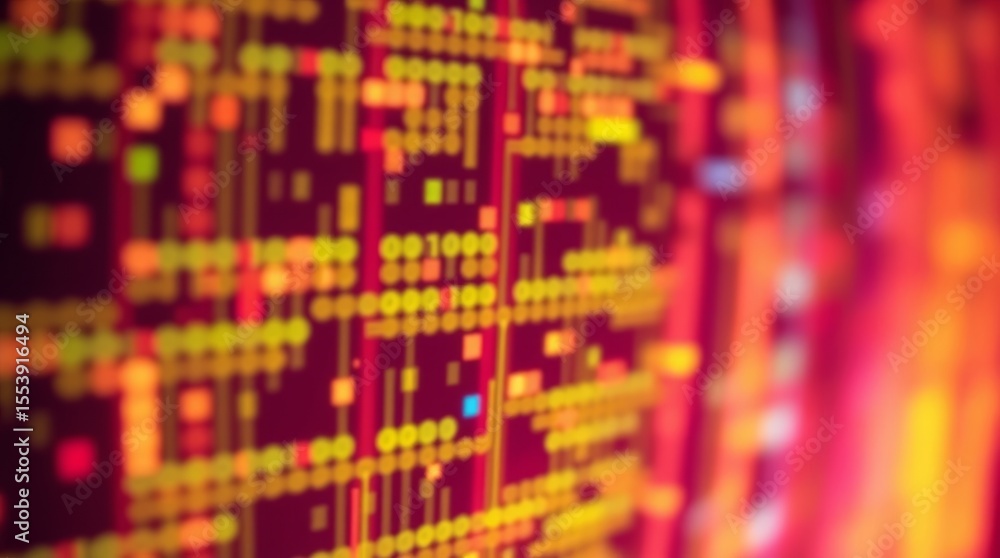 Poster abstract technology circuitry: a detailed, up-close view of a circuit board showcasing a complex net
