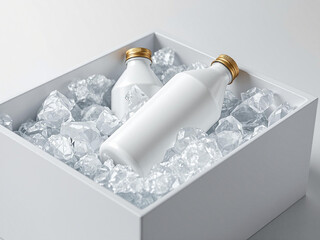 blank label bottle mockup