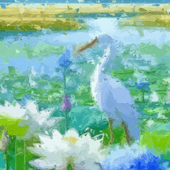 Various oil paintings, flowers, lotus leaves, swans, landscapes, roses, peonies, landscapes, streams, chrysanthemums, plum blossoms, deer, geese