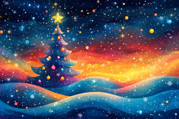 abstract christmas tree