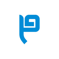 letter p spiral doodle lowercase line logo vector