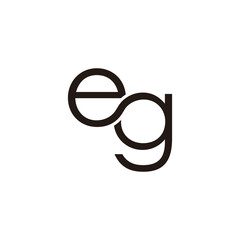 letter eg circles infinity lowercase logo vector