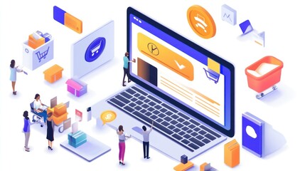 Online shopping scene