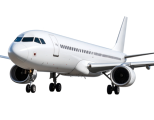 Avión real sobre fondo aislado transparente