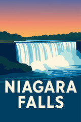 Fototapeta premium Majestic Niagara Falls and River Views