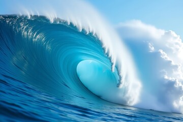Majestic ocean wave in motion