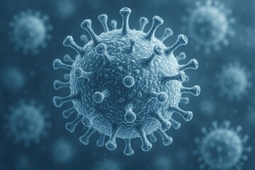 Detailed closeup of a virus illustration