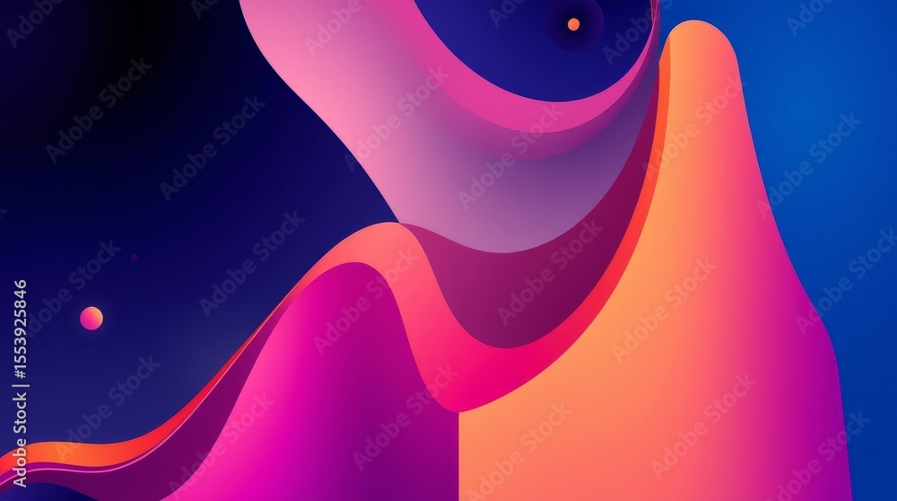 Poster abstract fluid art: a mesmerizing display of swirling, vibrant colors and dynamic shapes in a captiv