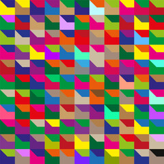 Mosaic icon pattern. Colorful tile design. Vibrant block illustration. Vector abstract symbol.