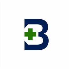 Obraz premium Simple B plus logo design.