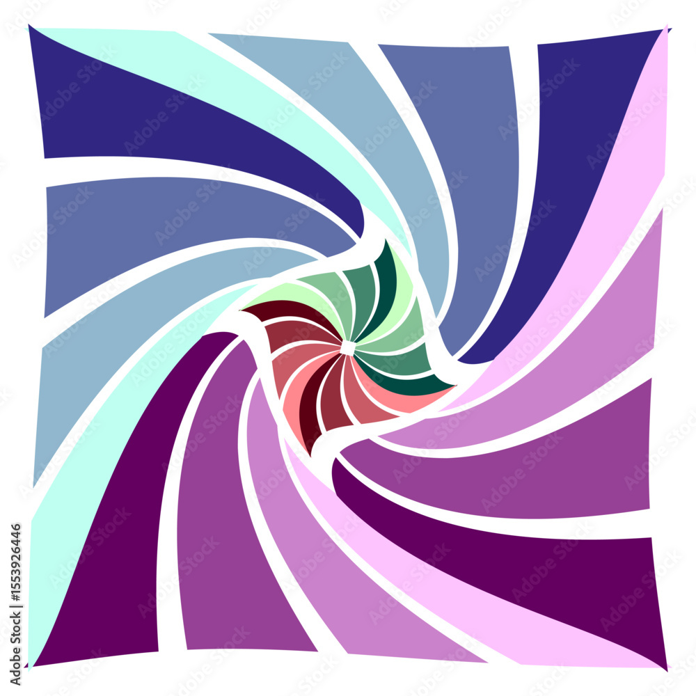 Poster purple spiral vortex. twisted swirl pattern. vector rotation design. abstract motion illustration.
