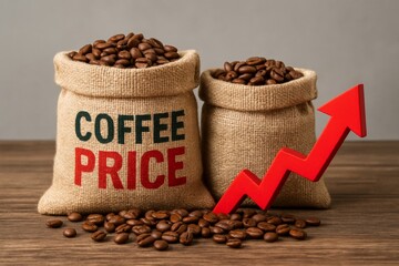 Coffee price increase still life photography